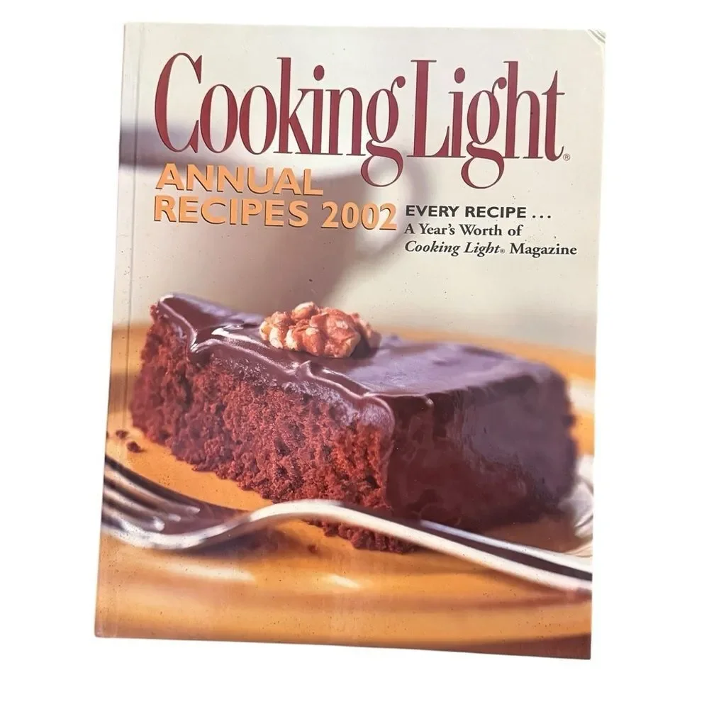 Cooking Light Magazine Annual Recipes 2002 Hardcover Collectible Cookbook.